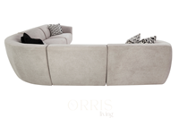 ORRIS LIVING Modernes L-förmiges Sofa-Set Kiefernholzrahmen 100% Polyester-Stoffbezug - Langlebig Komfortabel für Apartment Hotel Villa