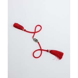 925 <b>Silver</b> Rakhi with Handmade Mahakal Trishul Religious Diamond Jewelry with Rhodium Plated Charm Pendants - Product Image 4