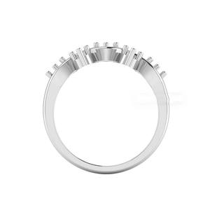 Anillo de Plata de Ley 925 con Montura Semi-Permanente para 5 Piedras de 3mm, Engaste de Anillo con Puntas en Zigzag, Unisex, para Compromiso, Boda, en Blanco, Venta al por Mayor de Fábrica - Product Image 3