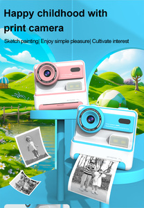 Draagbare inktvrije instant print <span class=keywords><strong>camera</strong></span> voor kinderen, 2.4'' IPS 1080P resolutie, LED-zaklamp, draadloze printcamera, cadeau - Product Image 4