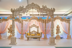 Mandap de Boda Indio de Fibra de Vidrio, Estilo Vintage Moderno y Elegante, Tallado, Desmontable, Tamaño y Color Personalizables, Decoración Nueva, EE. UU. - Product Image 2