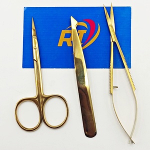 Pince à épiler de luxe personnalisable en acier inoxydable plaqué or, pointe inclinée, écologique, multifonctionnelle, pour l'épilation et la manucure - Product Image 4