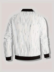 Chaqueta Bomber Retro para Hombre, Sudadera Vintage, Chaqueta Deportiva de Invierno para Gimnasio, Informal, Cómoda, con Cuello Alto y Logotipo Frontal - Product Image 2