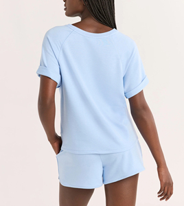 Ensemble t-shirt et short surdimensionnés 100% coton pour femme 2 pièces sur mesure DTF imprimé logo lourd 300GSM ensemble de jogging pour femme - Product Image 4