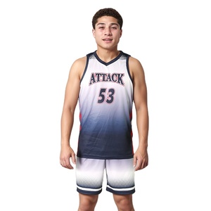 Ensembles d'uniformes de basketball professionnels respirants, grande taille, personnalisés, avec impression par sublimation intégrale pour la vente en gros - Product Image 1
