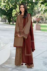 Trajes de lino de invierno de diseño al por mayor, estilo pakistaní, salwar kameez indio cosido, listo para usar - Product Image 2