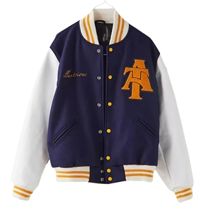 North Carolina A & T Aggie Varsity Jacket Mangas de cuero Bordado personalizado College Spirit Jacket - Product Image 1