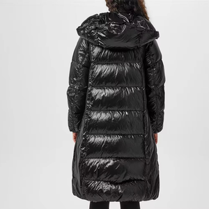 แจ็กเก็ตขนเป็ดยาวมีฮู้ดสำหรับผู้หญิงเนื้อผ้าฝ้ายระบายอากาศได้ดี - Product Image 4