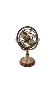 Esfera armilar de latón de tamaño escritorio con elementos marineros y construcción de anillo funcional para una decoración elegante del hogar - Product Image 6