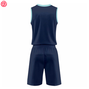 Uniforme de basket-ball professionnel respirant à manches courtes en 100 % polyester - Product Image 4