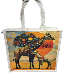 Sac fourre-tout en toile 100% coton naturel avec impression numérique, léger, réutilisable, pour le shopping, le bureau ou l'extérieur - Product Image 6