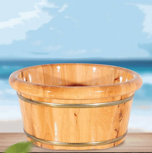 ชามสปาเท้าทำจากไม้สำหรับใช้ในครัวเรือนชามนวดไม้สำหรับทำเล็บมือ - Product Image 1