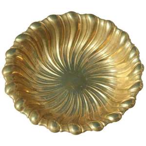 Bol à salade de luxe sur piédestal, présentoir à fruits, bol décoratif antique, plat rond, artisanat, bol en aluminium, décoration de mariage - Product Image 6