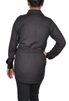 Chemise à manches longues de qualité supérieure, design moderne et décontracté, 100% fibre de bambou, écologique, respirante, avec boutons, plis et cordon de serrage