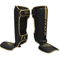 Protections de tibia RDX MMA de qualité supérieure en cuir Mayahide F6, protection professionnelle, ajustement universel, finition mate.