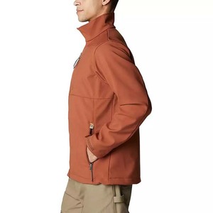 Meilleure vente en gros vêtements d'hiver couleur unie pour homme polyester nylon fermeture éclair avec poche et col montant veste softshell pour hommes - Product Image 5