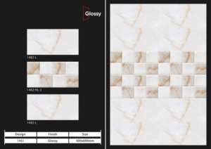 Carreaux muraux en céramique 300x600mm pour salle de bain et cuisine, finition brillante, mate, effet sucre, design mural intérieur luxueux - Product Image 2