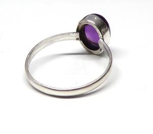 Anillo de plata Vintage para hombre con piedras preciosas de amatista Anillo de compromiso hecho a mano para aniversarios - Product Image 3