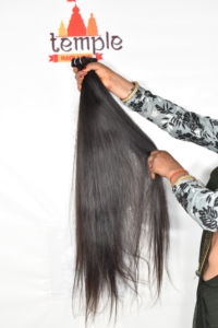 Couleur naturelle indienne traitement de faisceaux non transformés aucune cuticule vierge alignée tissage de gros extensions de cheveux humains bon marché - Product Image 3