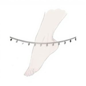 CUCOCUCA YFB A014 P Cavigliera regolabile alla moda in acciaio inossidabile placcato argento primavera/estate per uso quotidiano con spedizione in 48 ore in UE - Product Image 1