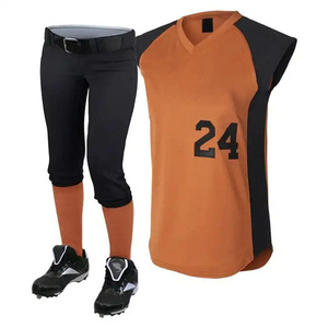 Por encargo de las mujeres Softball uniforme de béisbol de secado rápido Jersey y pantalón OEM con el logotipo del equipo bordado - Product Image 1