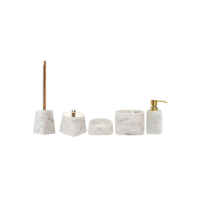 Accessoire de salle de bain en marbre au design moderne 4 pièces ensemble de bain et taille personnalisée prix bon marché et produit Offre Spéciale - Product Image 3