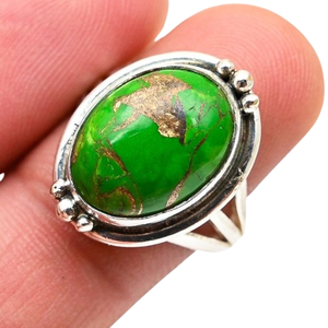 Anillo de piedras preciosas turquesas, joyería para mujer, joyería de estilo bohemio de Plata de Ley 925, anillo hecho a mano de tendencia, regalo para ella - Product Image 1
