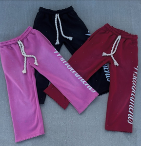 กางเกงวอร์มสำหรับผู้ชายผ้าคอตตอนเทอร์รี่สโตนผ้าปักลาย - Product Image 6