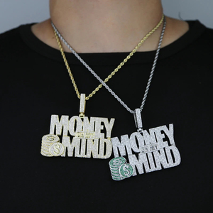 Collier avec pendentif lettre personnalisé de nouvelle conception, collier en argent 925 glacé, collier personnalisé hip hop, bijoux en diamant - Product Image 6