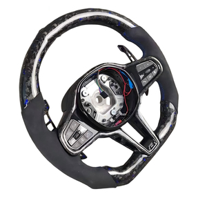Volant de voiture ergonomique en fibre de carbone forgée, cuir Alcantara, BMW CS G M F 2 3 4 5 6 Series Supra G20 F20 E92 F32 E87 E91 - Product Image 5