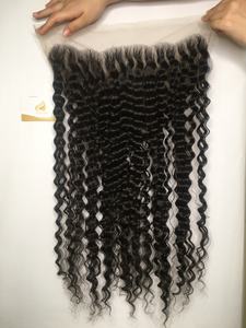 Cabello Remy humano crudo sin procesar de la mejor calidad, paquete de extensión de estilo de onda Frontal HD de encaje negro de visón vietnamita, envío gratis - Product Image 2