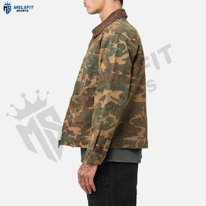 Made Pakistan <b>Men's</b> <b>Camo</b> Hunting Winter <b>Jacket</b> Breathable Eco-Friendly Windproof Lightweight Casual Wear Front Logo Ripstop - Product Image 4
