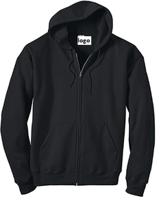 Sudadera con capucha para hombre, con cremallera, Eco-Smart, 50% Algodón, 50% poliéster, lavado a máquina - Product Image 2