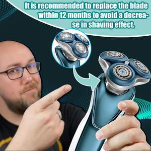 Cuchillas de Repuesto Triples para Afeitadora Eléctrica, Función de Afeitado Facial Completo - Product Image 3