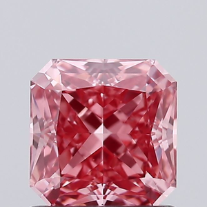 Diamant de laboratoire rose vif fantaisie certifié IGI, 2 carats, taille carrée radiant, clarté VS, pour la fabrication de bijoux - Product Image 1