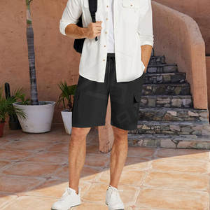 Wholesale <b>Lightweight</b> 100% Cotton Camouflage <b>Cargo</b> <b>Shorts</b> Slim Fit Fitness Running Wear for <b>Men</b> Heavy Duty Solid Nonwoven - Product Image 4