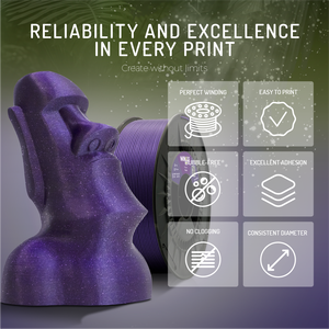 Filament WINKLE PLA HD à paillettes 1,75 mm 1 kg pour imprimante 3D, vente en gros, finition FDM, impression facile, sans déformation, fabriqué en Europe, 0,05 mm - Product Image 4