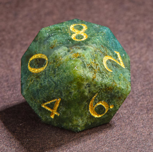 Best Quality Hot Sale Bulk Natural Moss Agate <b>Dice</b> Set All Number <b>Dice</b> with Velvet <b>Bag</b> Christmas Gift - Product Image 4