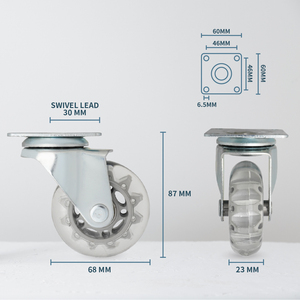 ล้อพีวีซีหมุน2.5นิ้ว (65มม.) พร้อมตลับลูกปืนที่แม่นยำ - Product Image 2
