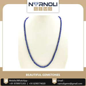 Collar de cuentas lisas de zafiro de alta calidad más vendidas, creaciones de joyería a precio de mercado mayorista - Product Image 6