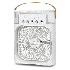 Ventilateur de climatisation portable moderne avec lumière LED, réservoir d'eau USB, 3 vitesses, faible bruit, alimentation CA, en plastique, 3 vitesses, lumière LED - Product Image 3