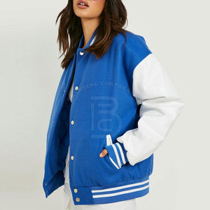 เสื้อแจ็คเก็ตเลตเตอร์แมนผู้หญิงราคาส่ง รับออกแบบตามสั่ง บริการ OEM เสื้อแจ็คเก็ตเลตเตอร์แมนระบายอากาศได้ดี - Product Image 3