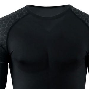 Los hombres de manga larga usan protectores contra sarpullidos MMA de alta calidad a la venta diseño de sublimación personalizado adultos Fitness Rash Guard OEM - Product Image 3