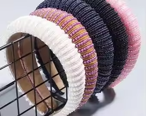 แถบคาดผมลูกปัดปักลายสำหรับผู้หญิงและเด็กจากนักออกแบบ2025แฮนด์เมด - Product Image 2