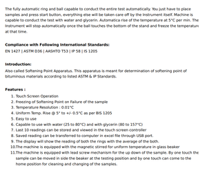 Détecteurs de métaux industriels entièrement automatiques de haute précision testeur de boule d'anneau pour les détecteurs de métaux industriels de point de ramollissement de bitume - Product Image 3