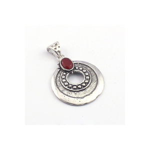 Últimas 2024 Diseño de moda Joyería de moda Piedra preciosa semipreciosa Elegante Plata de Ley 925 Colgantes de encanto de ónix rojo - Product Image 1