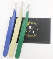 Pinzas para Pestañas de Acero Inoxidable con Recubrimiento en Polvo, Ecológicas, Profesionales, Antiestáticas, con Logotipo Personalizado, Duraderas
