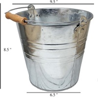 Ember/Bak Cuci Piring Gaya Eropa Kecil dari Baja Anti Karat dengan Gagang, Kapasitas 1-3L, Tahan Lama, Anti Air, Serbaguna untuk Dapur dan Bar