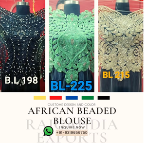 Blusa Larga Informal con Cuentas de Rajgadhia Exports para Mujer, Ropa de Trabajo de Verano, Todas las Tallas, Moda para el Mercado Africano - Product Image 6