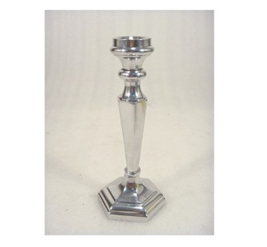 <b>Silver</b> Metal Taper Candle Holder for Home Decor - Product Image 1
